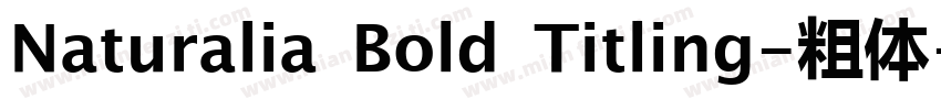 Naturalia Bold Titling-粗体字体转换